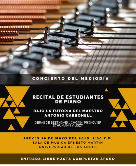 Franja concierto del mediodía: Recital de estudiantes de piano