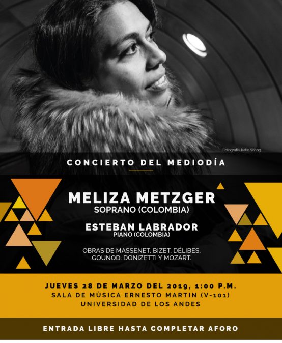 Concierto del mediodía: Meliza Metzger, soprano (Colombia)