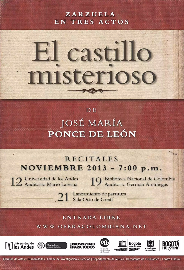 El castillo misterioso, ópera de Ponce de León