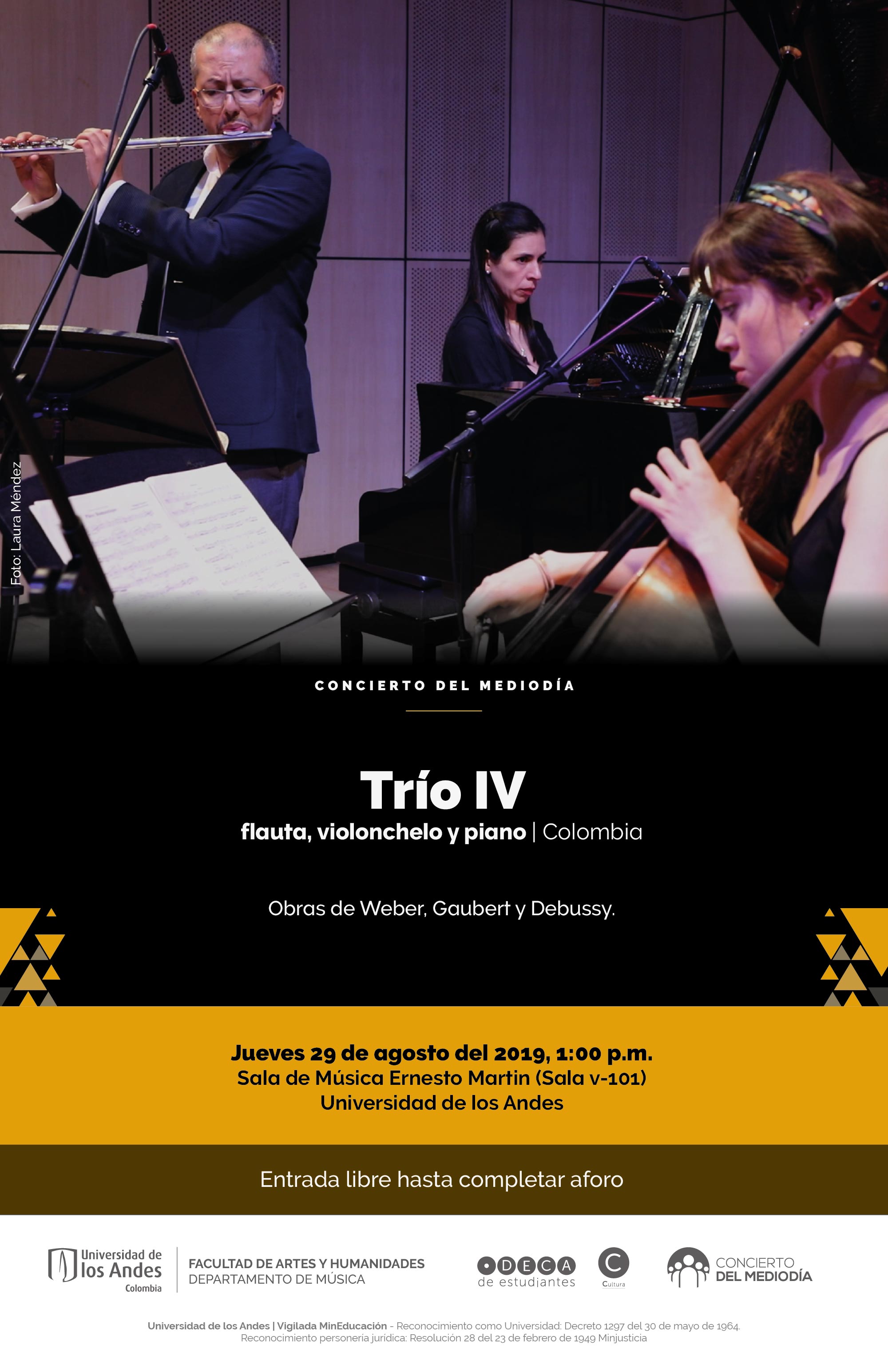 Concierto del Mediodía: Trío IV – flauta, chelo y piano