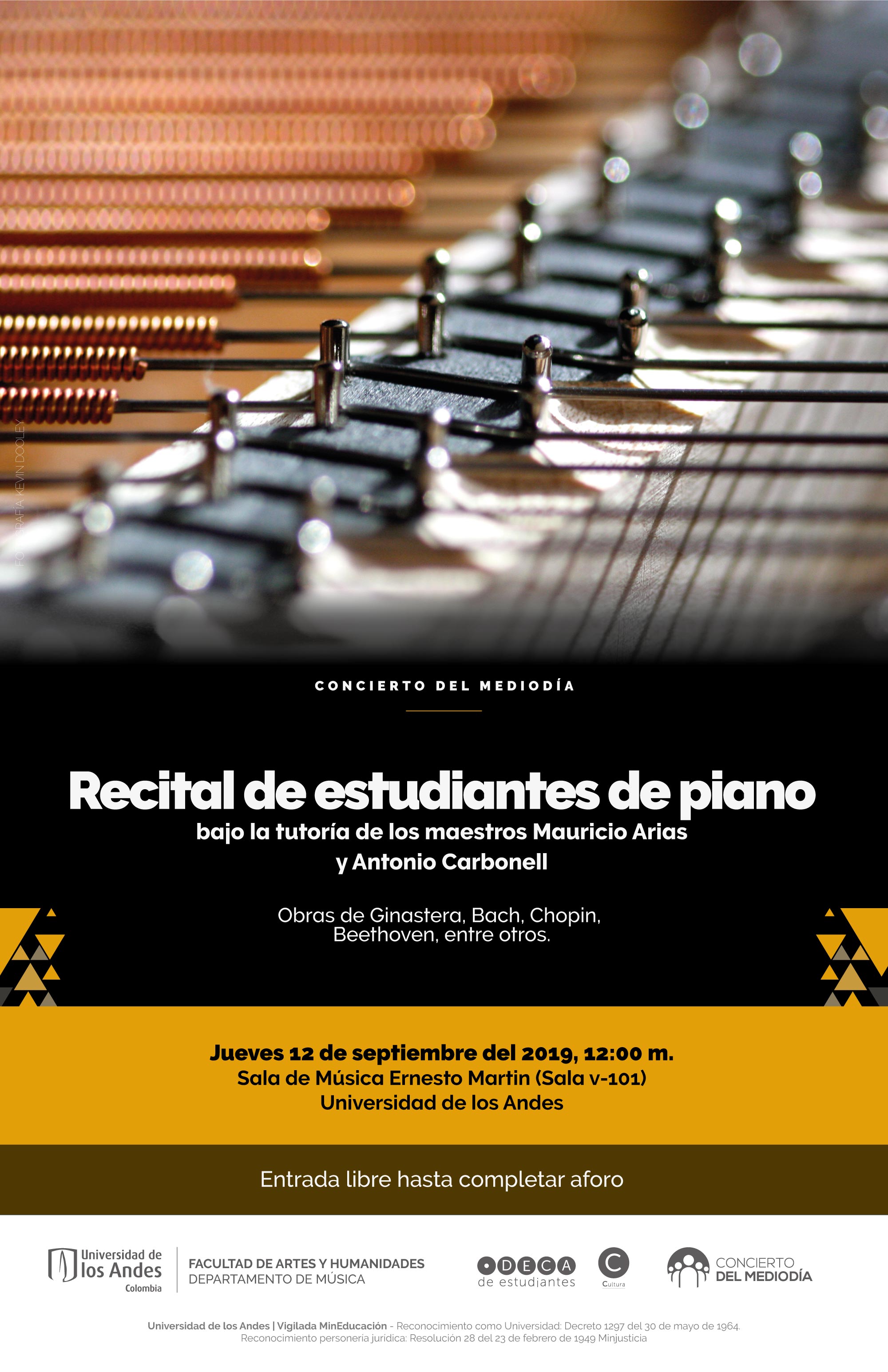 Concierto del Mediodía: Estudiantes de piano principal