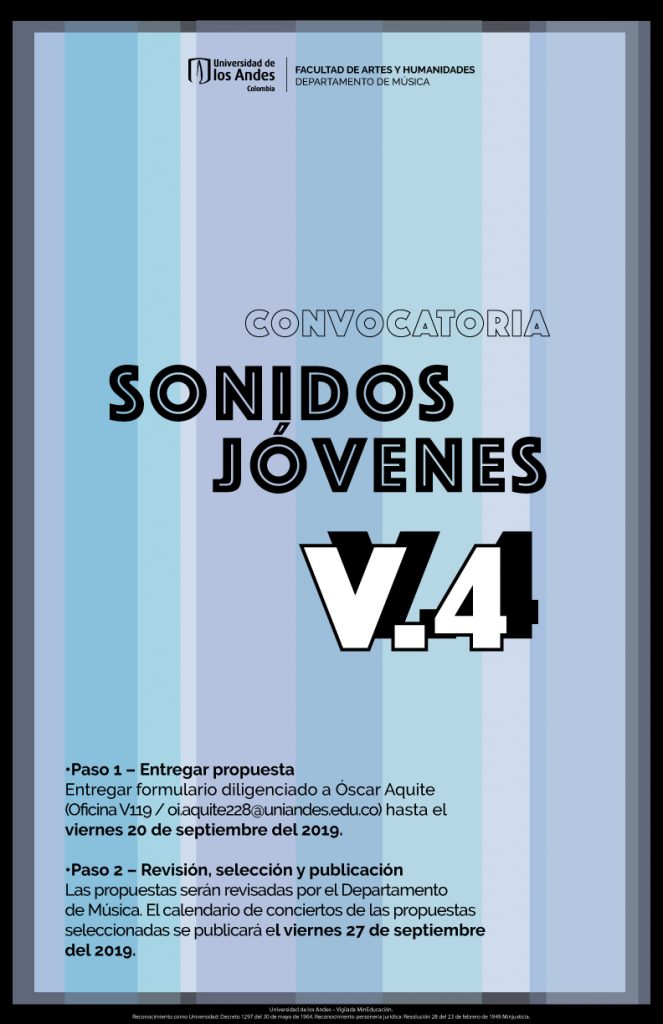 Entrega de propuestas hasta el viernes 20 de septiembre de 2019.