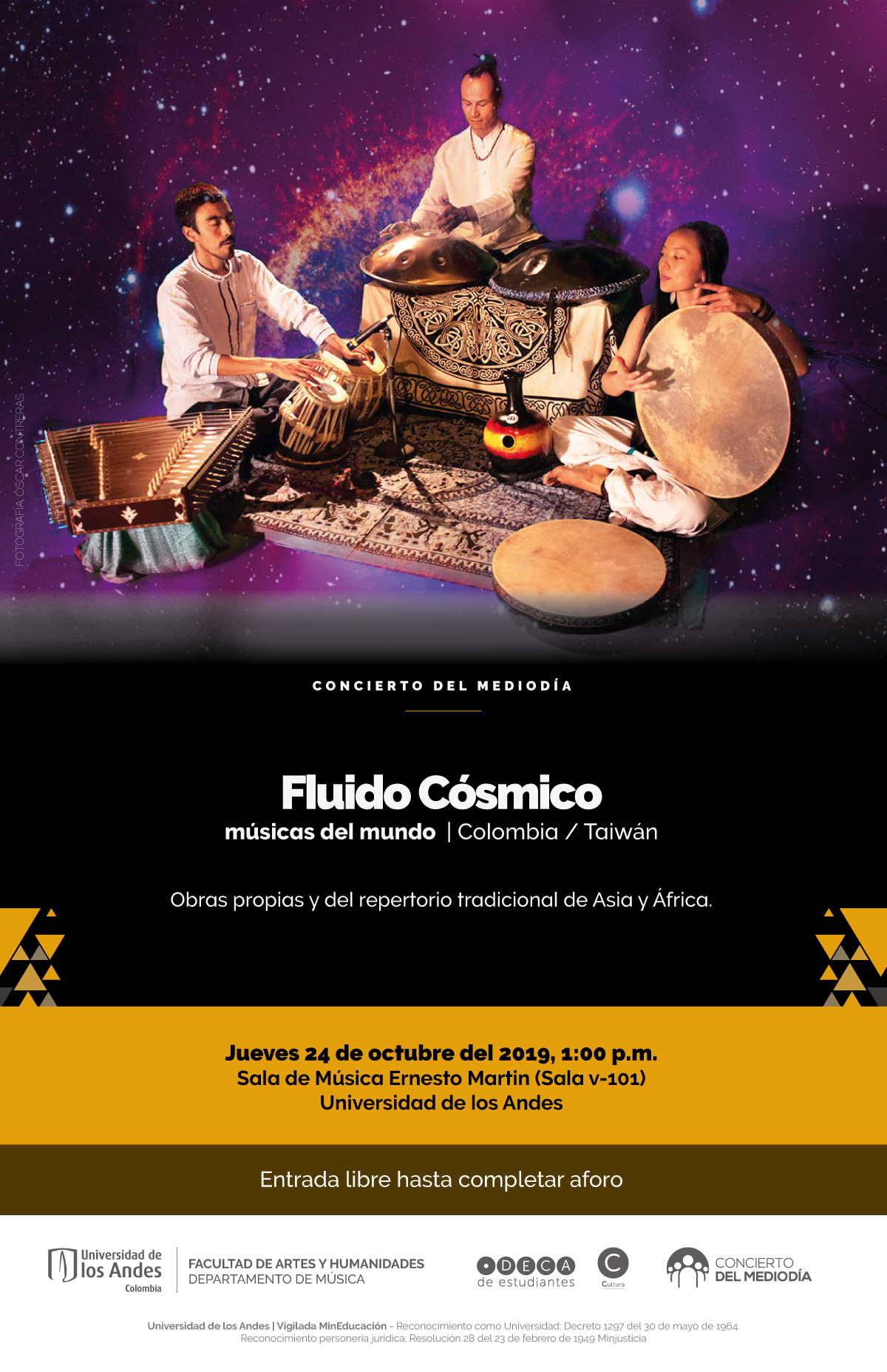 Concierto del mediodía: Fluido Cósmico (Colombia/Taiwán)