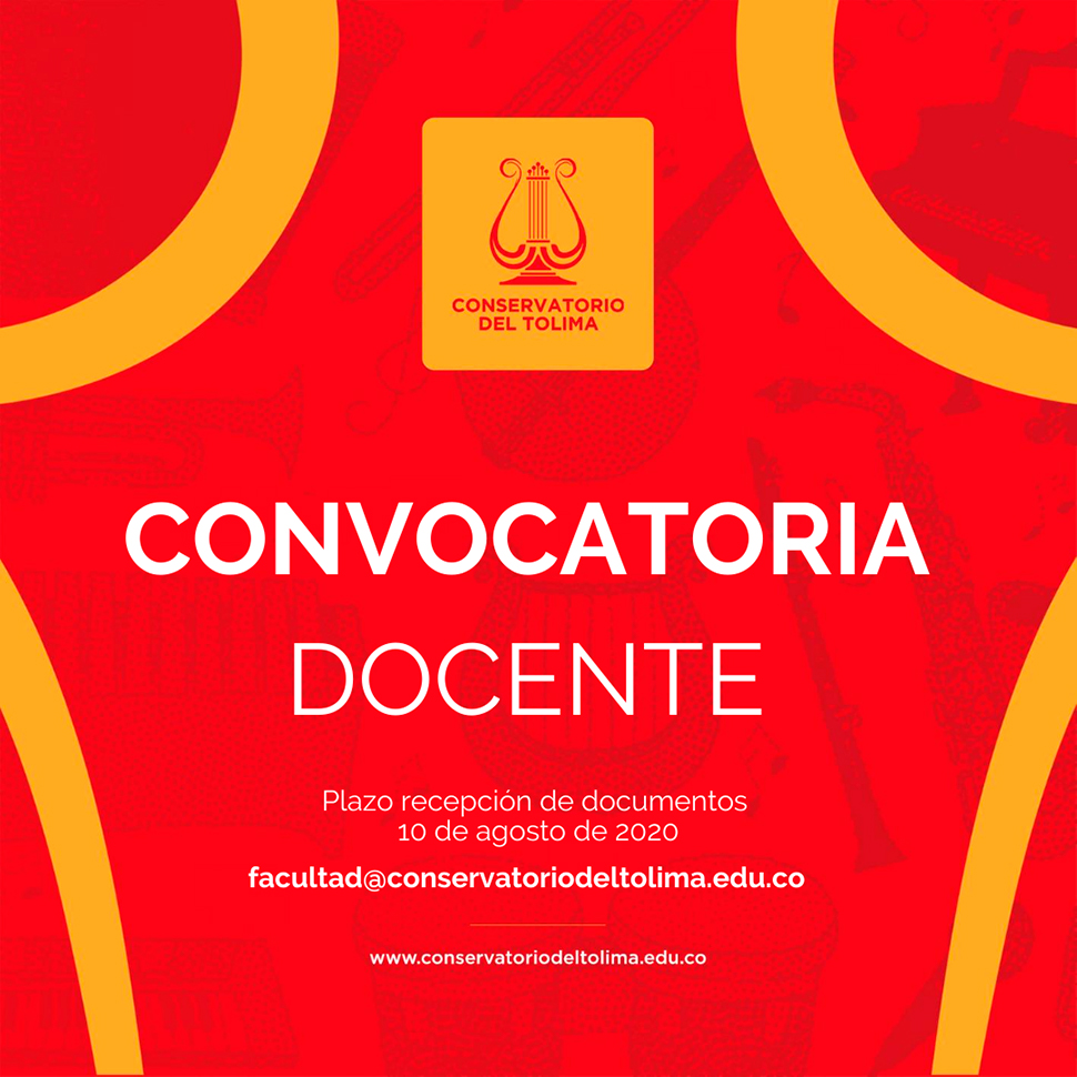 Convocatoria para músicos docentes: Universidad del Tolima
