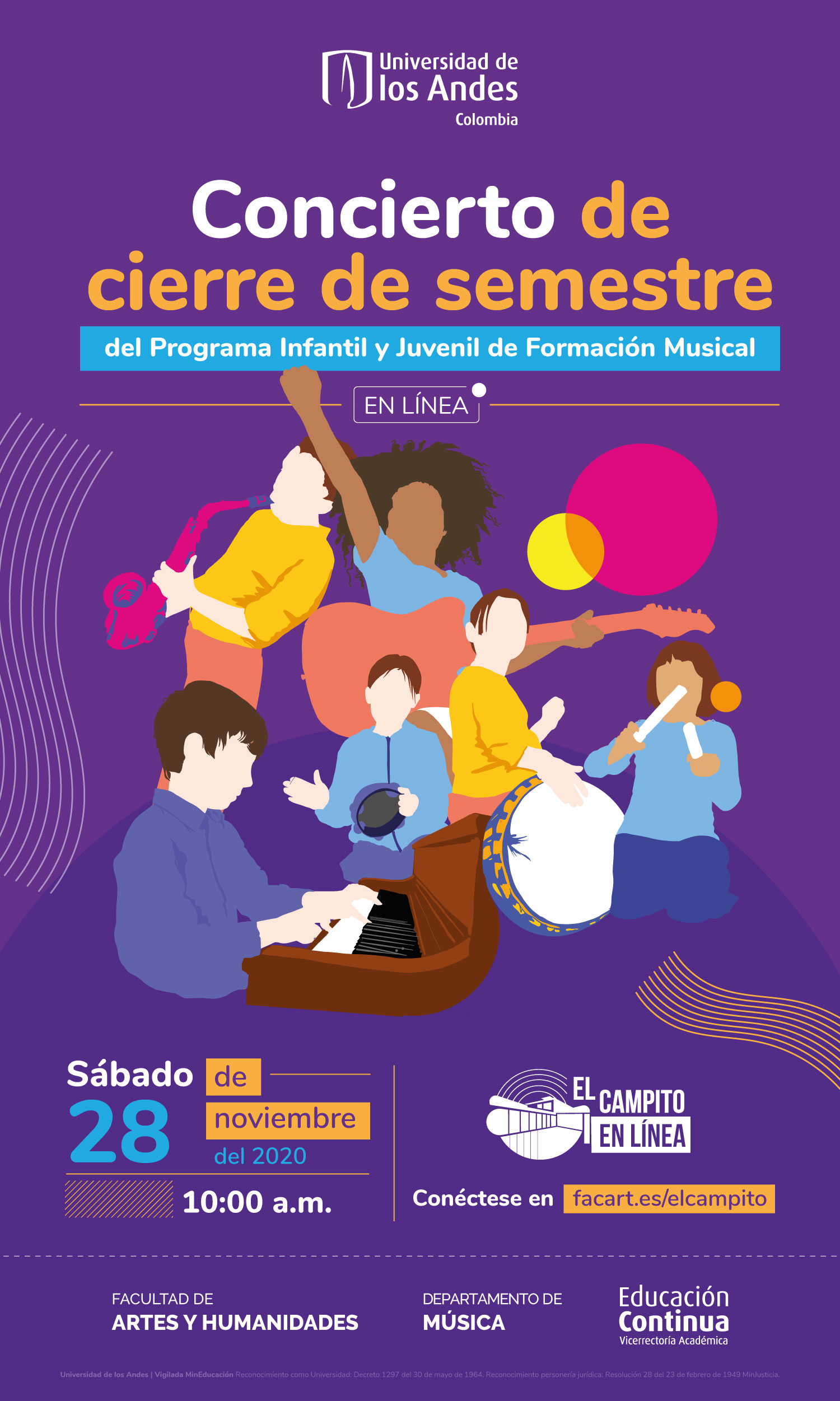 Concierto de cierre de semestre del Programa Infantil y Juvenil de Formación Musical