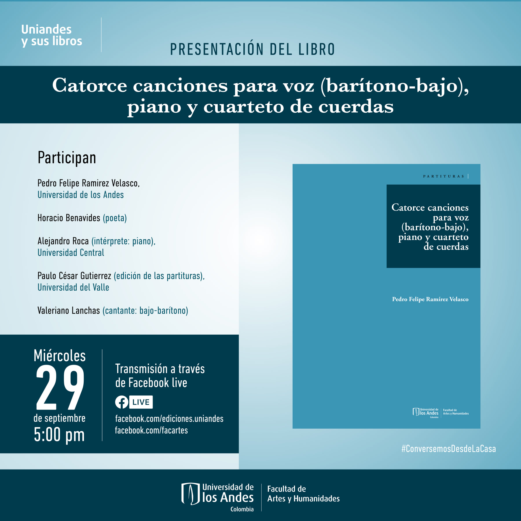 Presentación del libro: Catorce canciones para voz, piano y cuarteto de cuerdas
