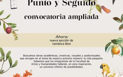 Convocatoria: Revista Punto y Seguido