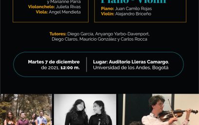 Concierto  | Cuarteto de cuerdas de Los Andes | Dúos: Violín – Guitarra – Piano – violín