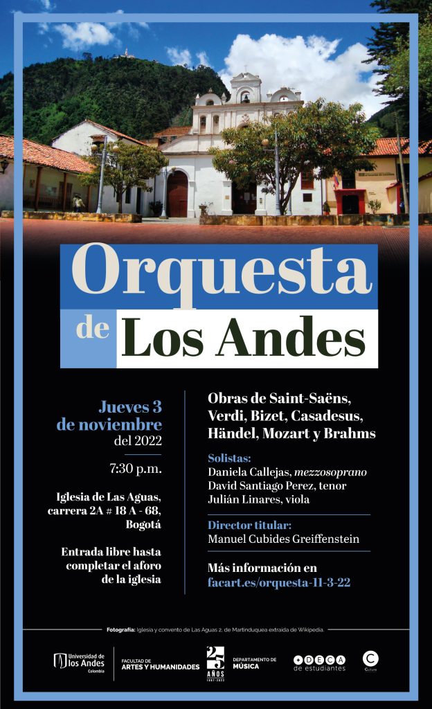 Jueves 3 de noviembre desde las 7:30 p.m. en la Iglesia de las Aguas