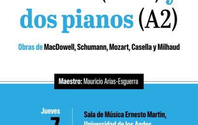 Conjuntos en 2023-2: A4M (a cuatro manos) y A2 (a dos pianos)
