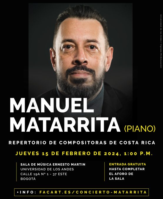 Concierto del mediodía: Manuel Matarrita (piano)