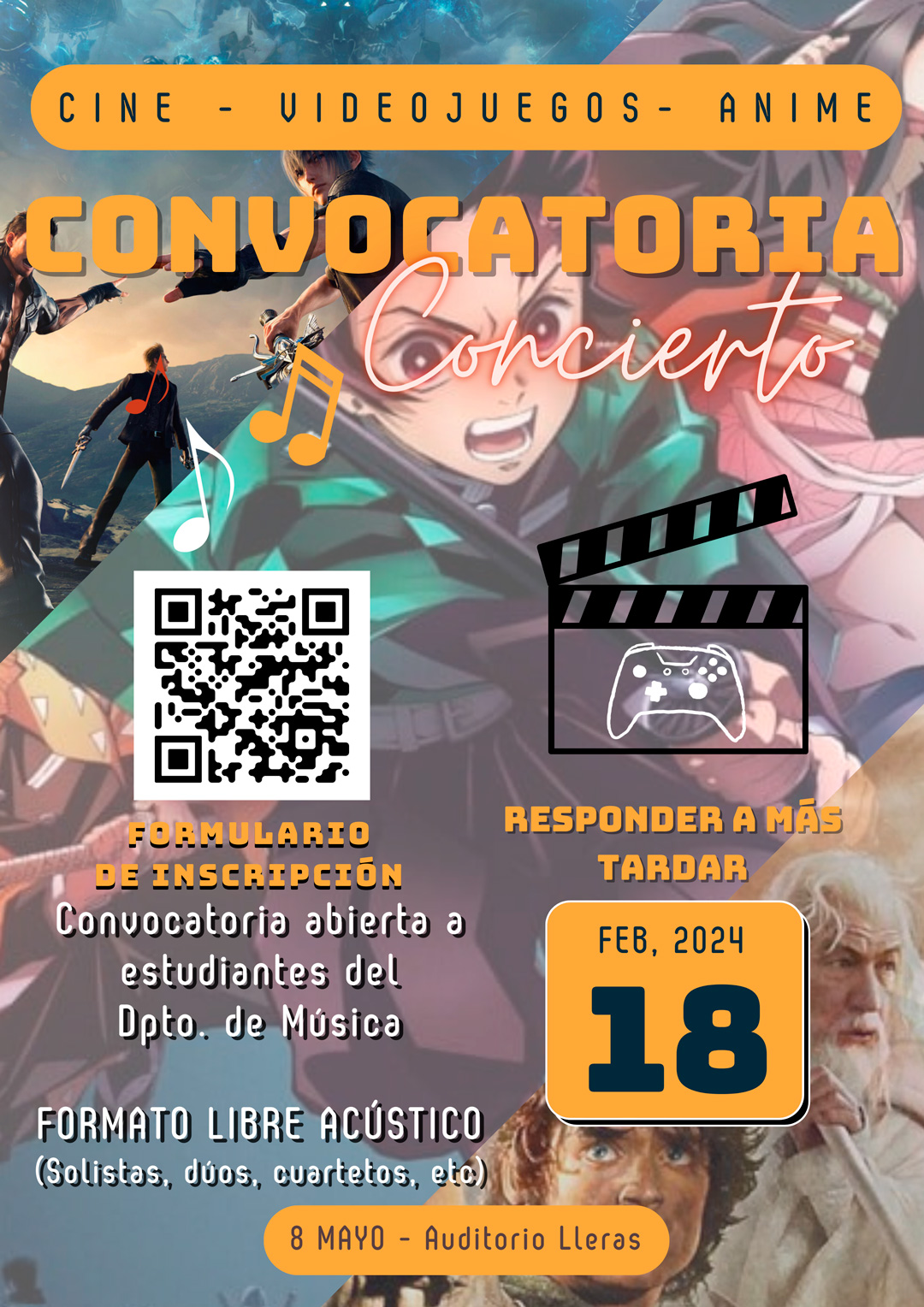 Convocatoria: Vídeojuegos y bandas sonoras en 2024-1