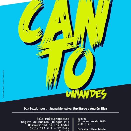 Concierto de la Tarde: Estudio de Canto Uniandes, próximo jueves 13 de marzo de 2025 a las 6:00 p.m. en la Cajita de música (Bloque P1)