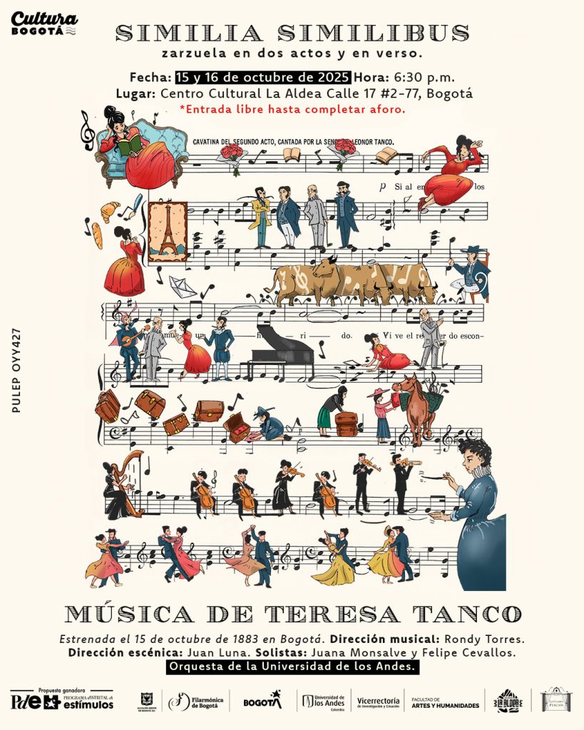 Similia Similibus de Teresa Tanco: la primera zarzuela compuesta por una mujer en Colombia, 15 y 16 de octubre en La Adea, casa cultural
