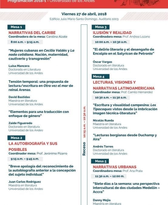 Coloquio de Posgrado: Departamento de Humanidades y Literatura