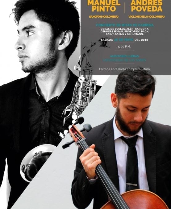 Concierto de mitad de carrera: Manuel Pinto, saxofón y Andrés Poveda, violonchelo
