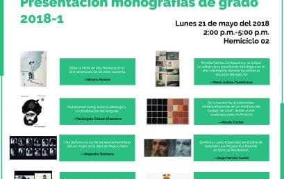 Presentación de monografías de grado 2018-1 del Departamento de Historia del Arte