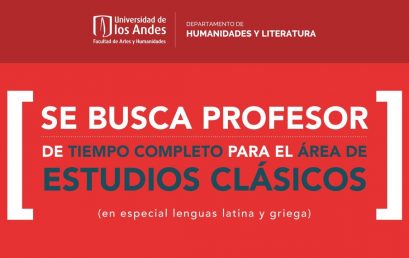 Convocatoria docente de tiempo completo para el Área de Estudios Clásicos