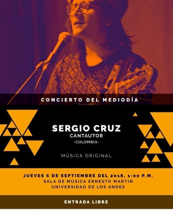 Concierto del mediodía: Sergio Cruz, cantautor (Colombia)