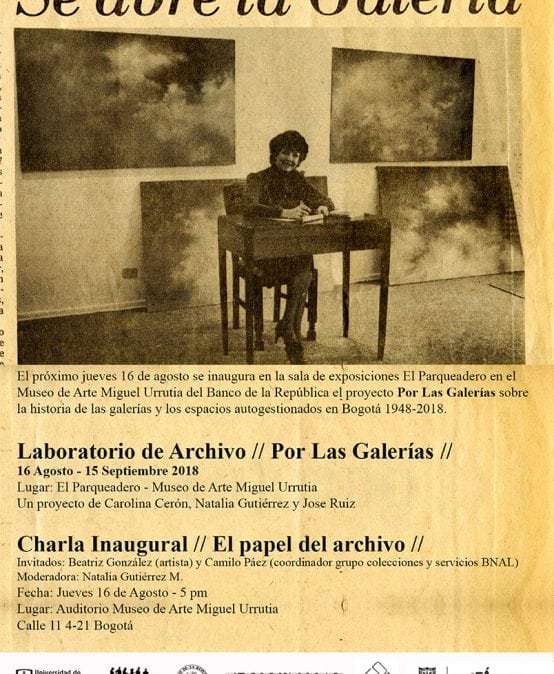 Charla de apertura del proyecto Por las galerías