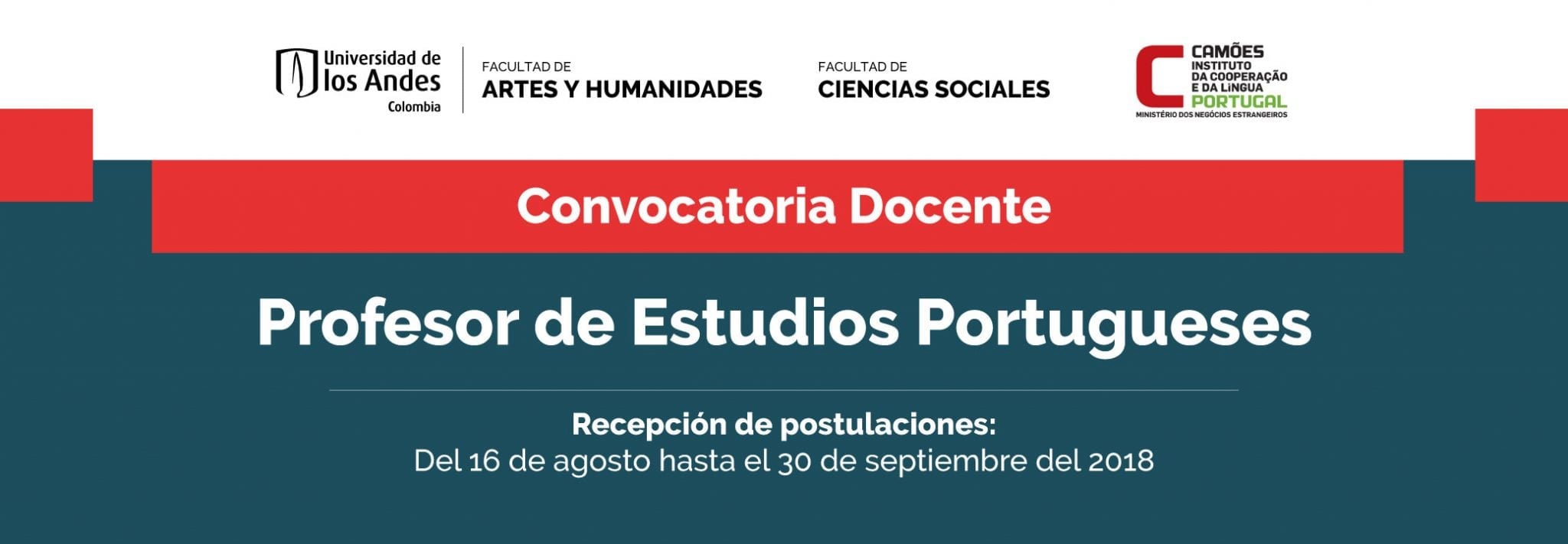 Manifestação de interesse professor de estudos portugueses – Universidade de los Andes (Colômbia) Manifestação de interesse professor de estudos portugueses – Universidade de los Andes (Colômbia)