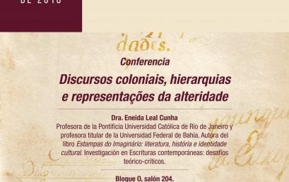 Conferencia Discursos coloniais, hierarquias e representações da alteridade
