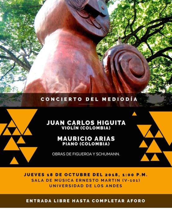 Concierto del mediodía: Juan Carlos Higuita, piano / Mauricio Arias, piano