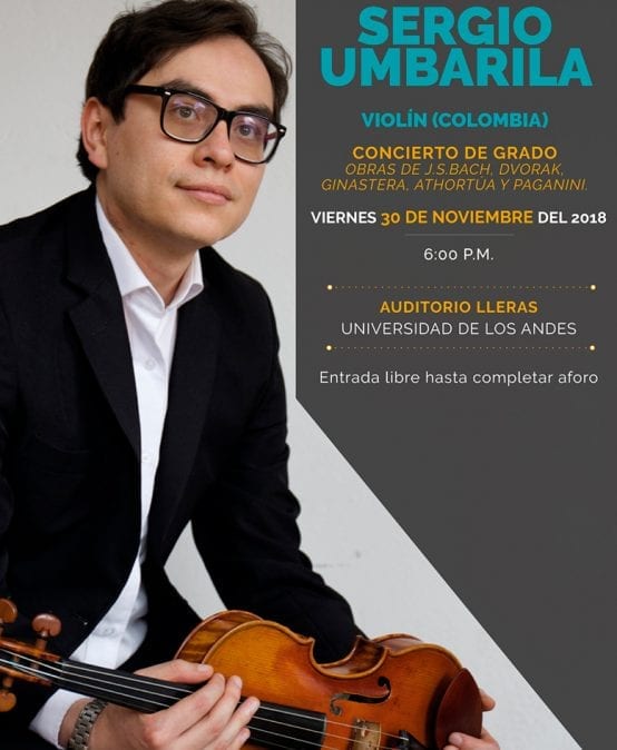 Concierto de grado: Sergio Umbarila, violín (Colombia)
