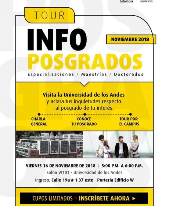 Tour InfoPosgrados Uniandes noviembre 2018