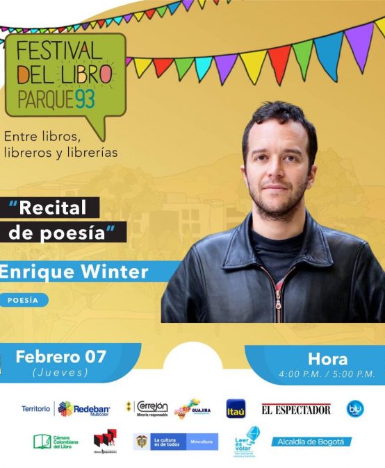 Recital de poesía con Enrique Winter en el Festival del libro Parque 93
