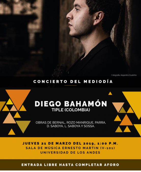 Concierto del mediodía: Diego Bahamón, tiple (Colombia)