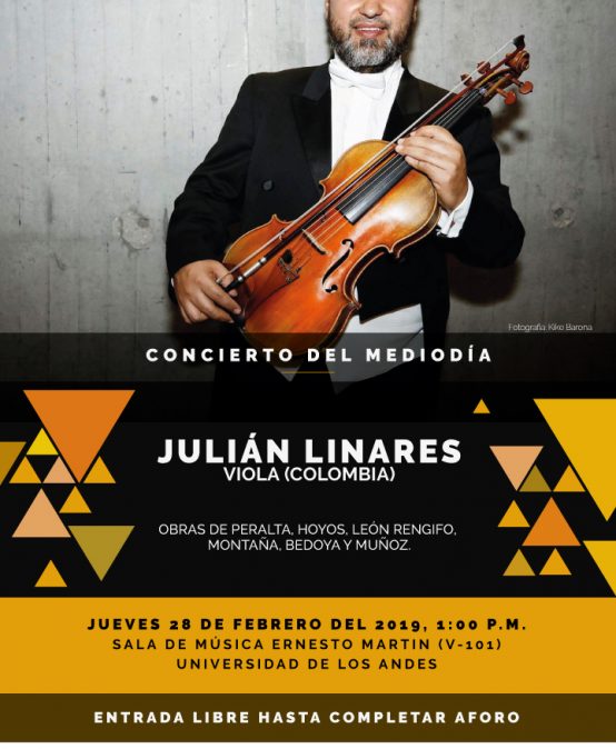 Concierto del mediodía: Julián Linares, viola (Colombia)
