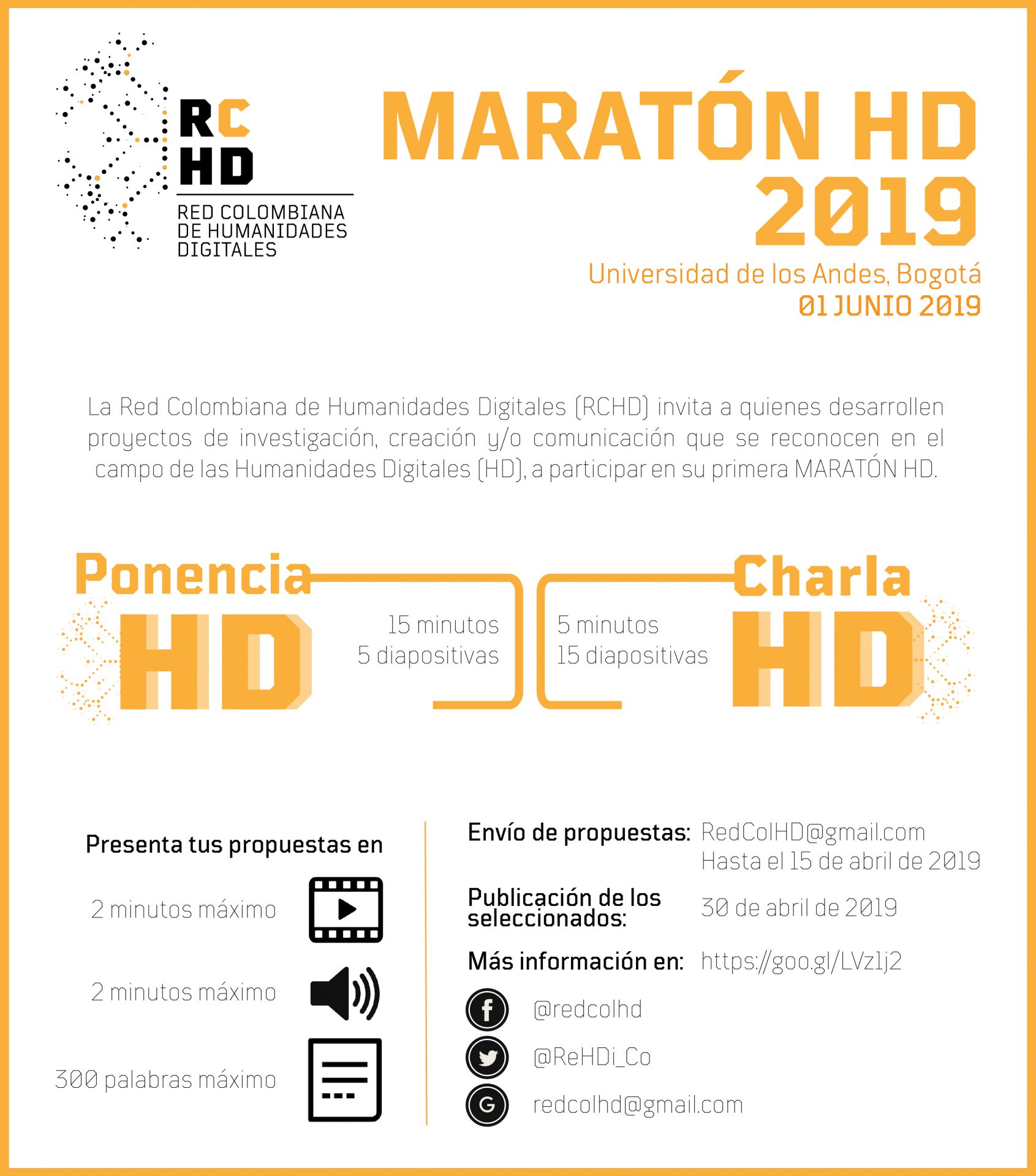 Envíe sus proyectos hasta el 30 de abril del 2019.