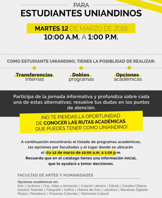 Jornadas informativas para estudiantes de pregrado