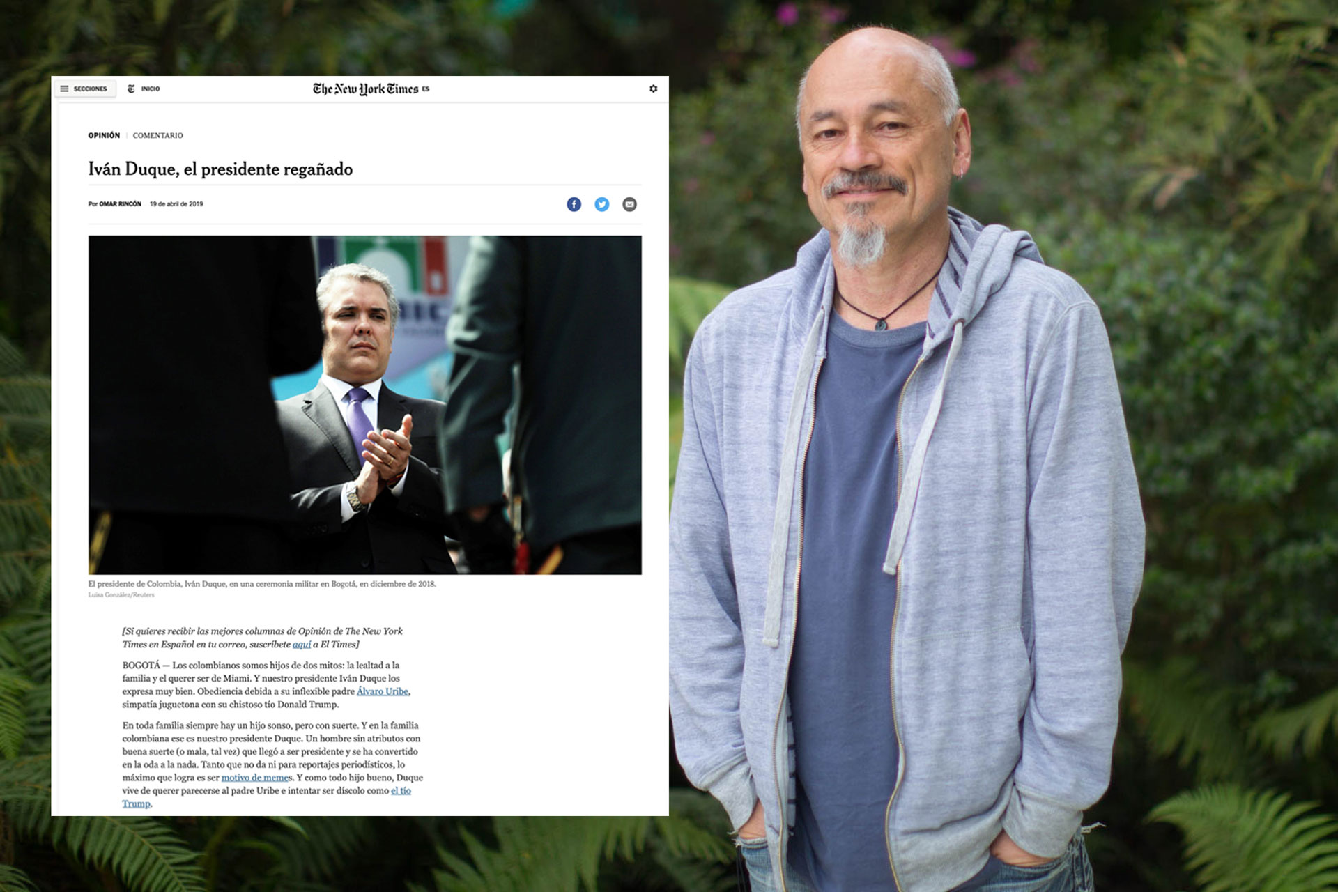 New York Times en español publica columna del profesor Ómar Rincón