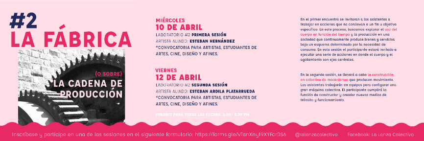 Cronograma convocatoria colectivo La Lanza