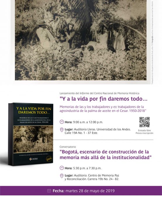 Lanzamiento del informe del Centro Nacional de Memoria Histórica «Y a la vida por fin daremos todo…»