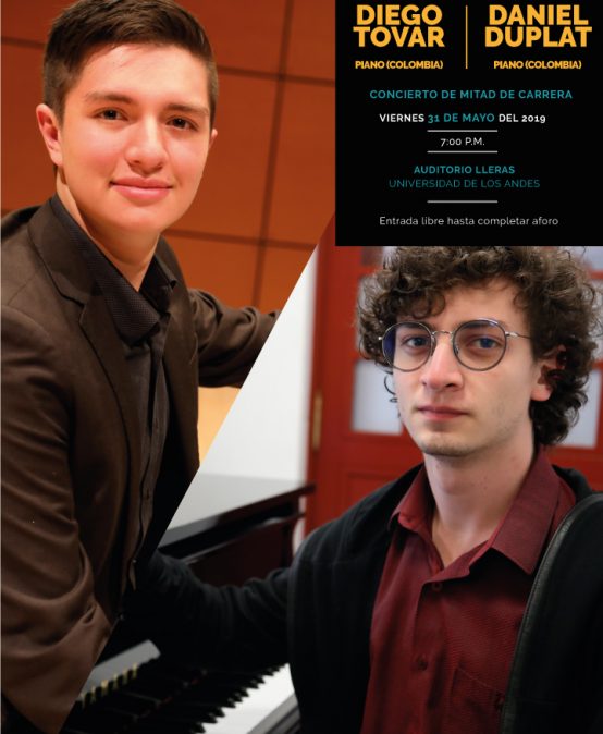 Concierto de mitad de carrera: Diego Tovar (piano) y Daniel Duplat (piano)