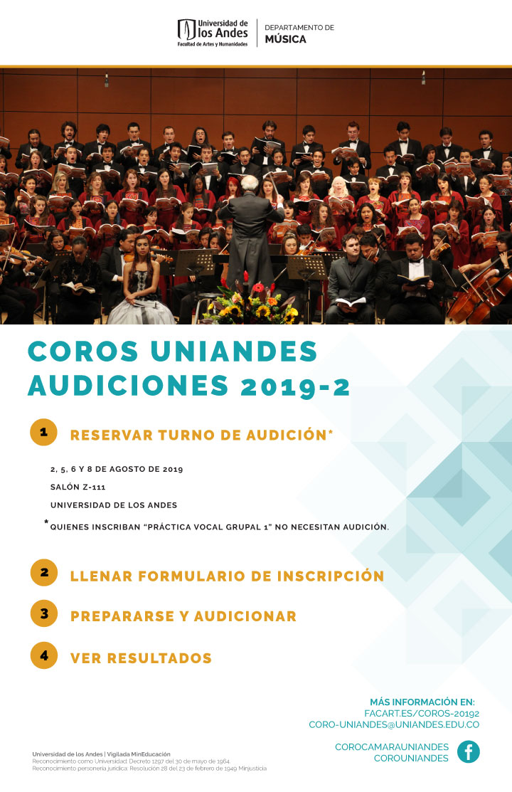Las audiciones serán los días 2, 5, 6 y 8 de agosto de 2019.