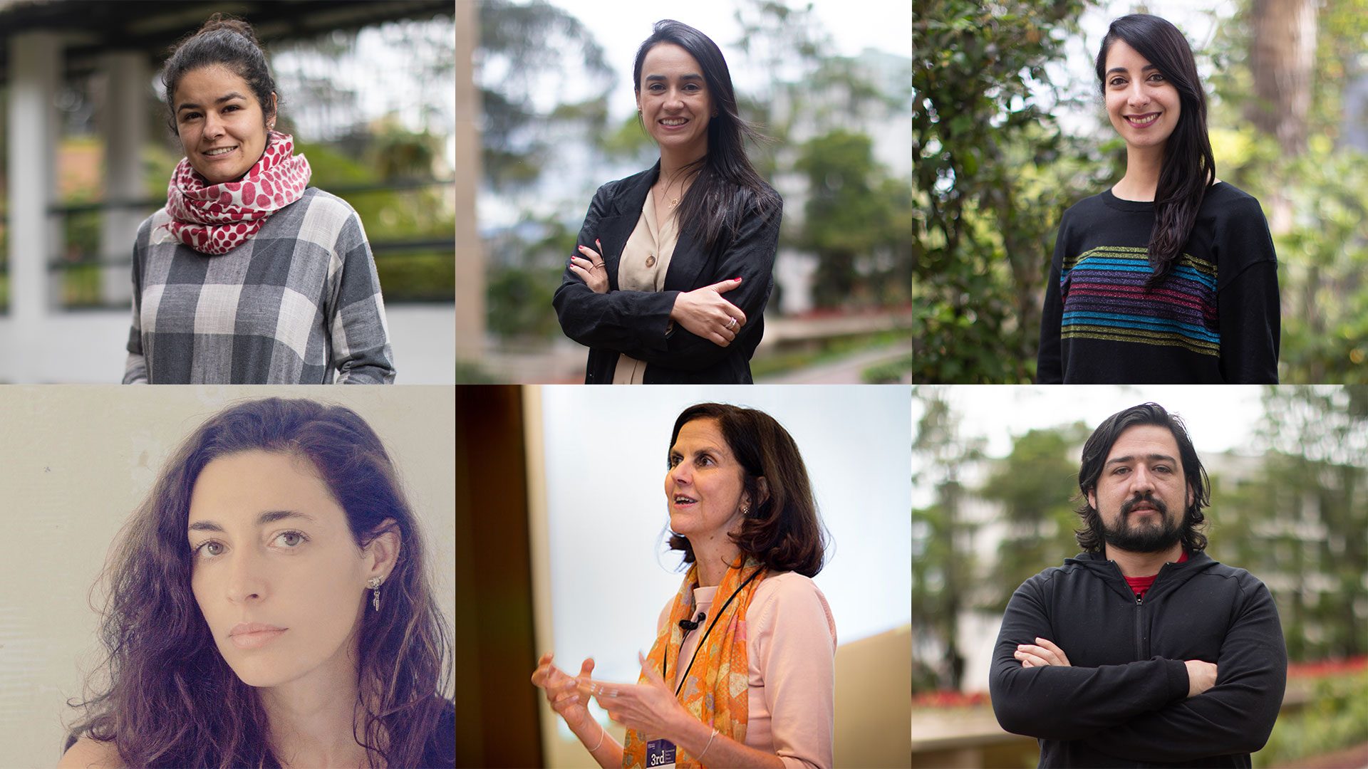 Son Betsy Forero, Juan Camilo González, Juana Monsalve, Juanita Solano, Fernanda Trías y María Emma Wills.