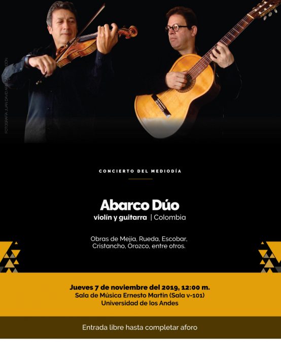 Concierto del Mediodía: Abarco Dúo, violín y guitarra (Colombia) Copy
