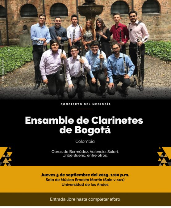 Concierto del Mediodía: Ensamble de Clarinetes de Bogotá (Colombia)