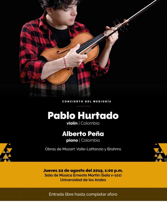 Concierto del Mediodía: Pablo Hurtado (violín) y Alberto Peña (piano)