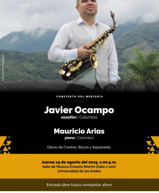 Concierto del Mediodía: Javier Ocampo (saxofón) y Mauricio Arias (piano)