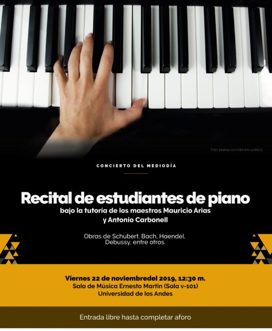 Concierto del Mediodía: Estudiantes de piano principal