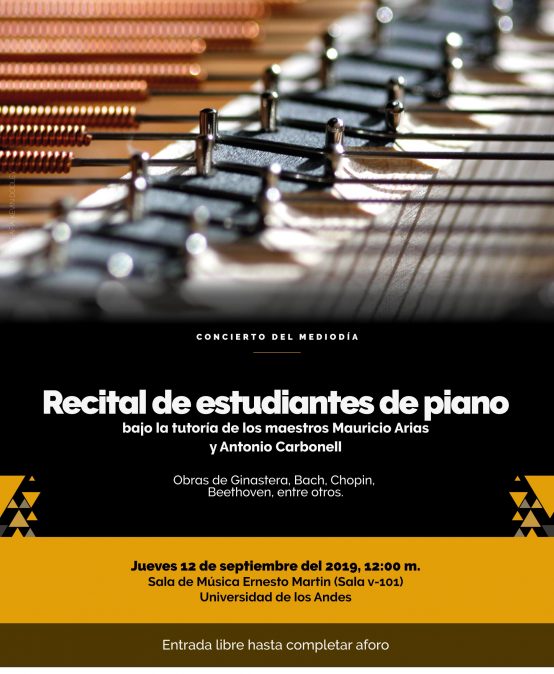 Concierto del Mediodía: Estudiantes de piano principal