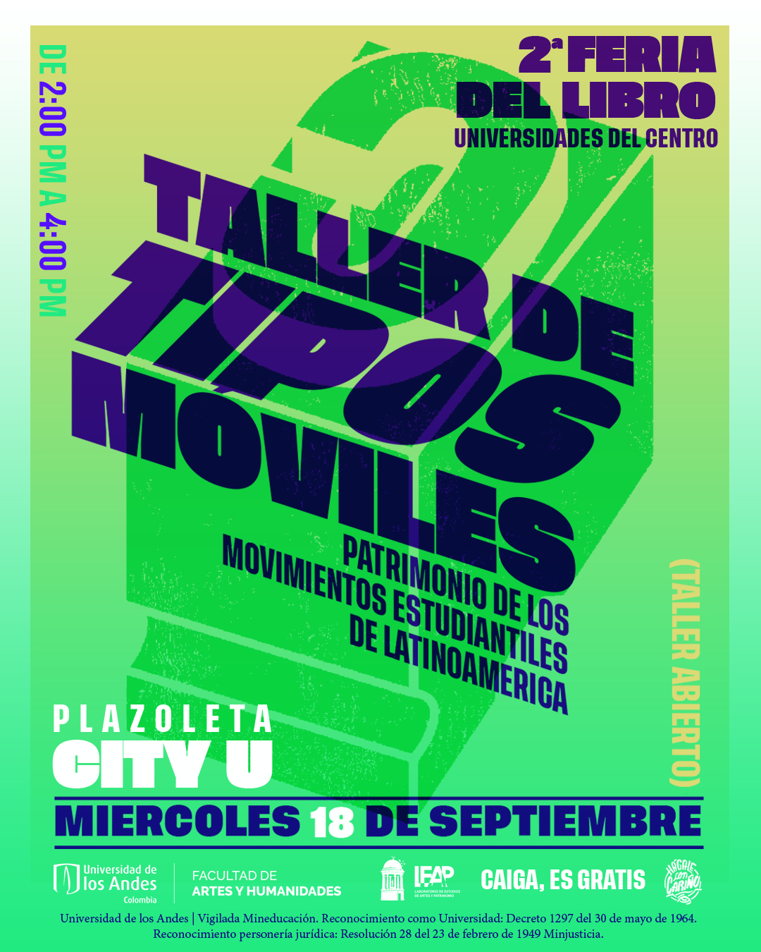 Taller de tipos móviles con María Margarita Jiménez