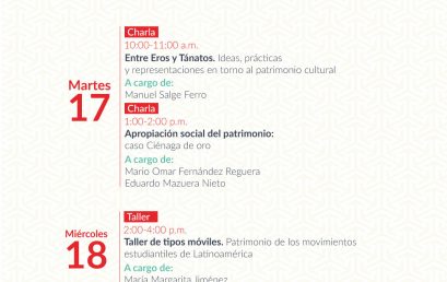 Charla: Entre Eros y Tánatos. Ideas prácticas y representaciones en torno al patrimonio cultural
