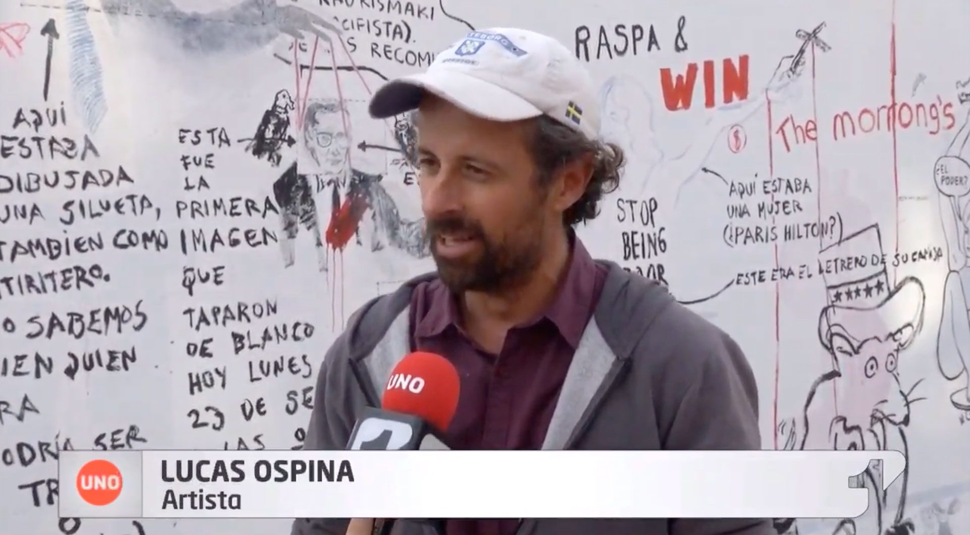 Reacción ante la censura del mural creado en el marco del Salón Nacional de Artistas.