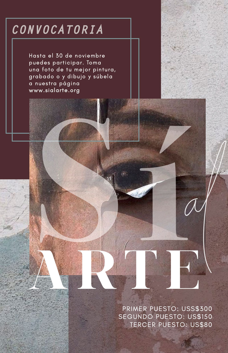 Convocatoria para pintores y/o artistas mayores de 18 años, abierta hasta el 30 de noviembre de 2019.